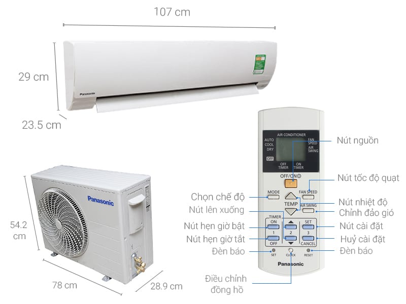 Máy lạnh Panasonic CU/CS-U18SKH-8 (2.0 HP, Gas R32, Inverter) - 10 may lanh panasonic cucs n18tkh 8 2 0 hp 11 - Máy lạnh Panasonic CU/CS-U18SKH-8 (2.0 HP, Gas R32, Inverter)