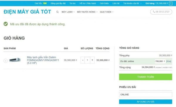 Đặt hàng Online giảm giá 200K trên mỗi đơn hàng