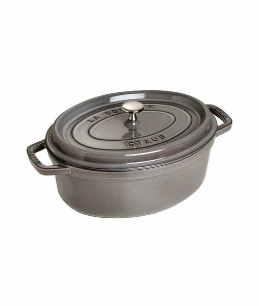 noi gang oval staub xam 11cm - Nồi gang Oval STAUB Xám – 11cm