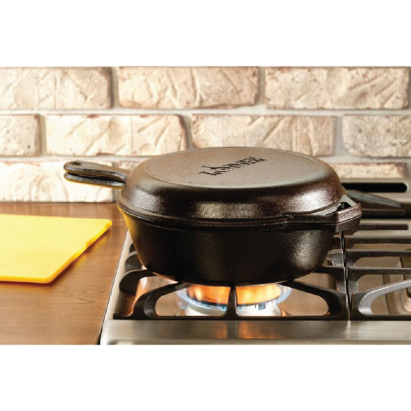 b lodge cho gang su lng 25 4cm2 8l cho gang 24.4cm 1 - Bộ Lodge - Chảo gang sâu lòng 25.4cm(2.8L) & Chảo gang 24.4cm