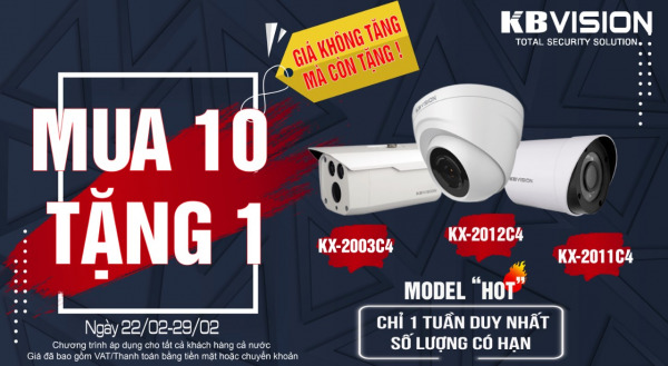 KBVISION khuyến mãi "Mua 10 tặng 1"