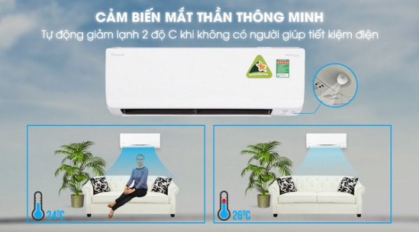 Cảm biến mắt thần trên máy lạnh Daikin