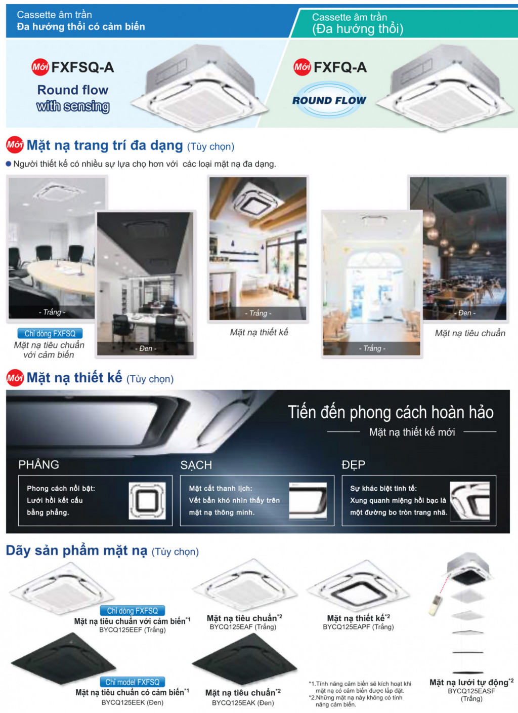 VRV A, X - Dàn lạnh âm trần đa hướng thổi có cảm biến FXFSQ140AVM