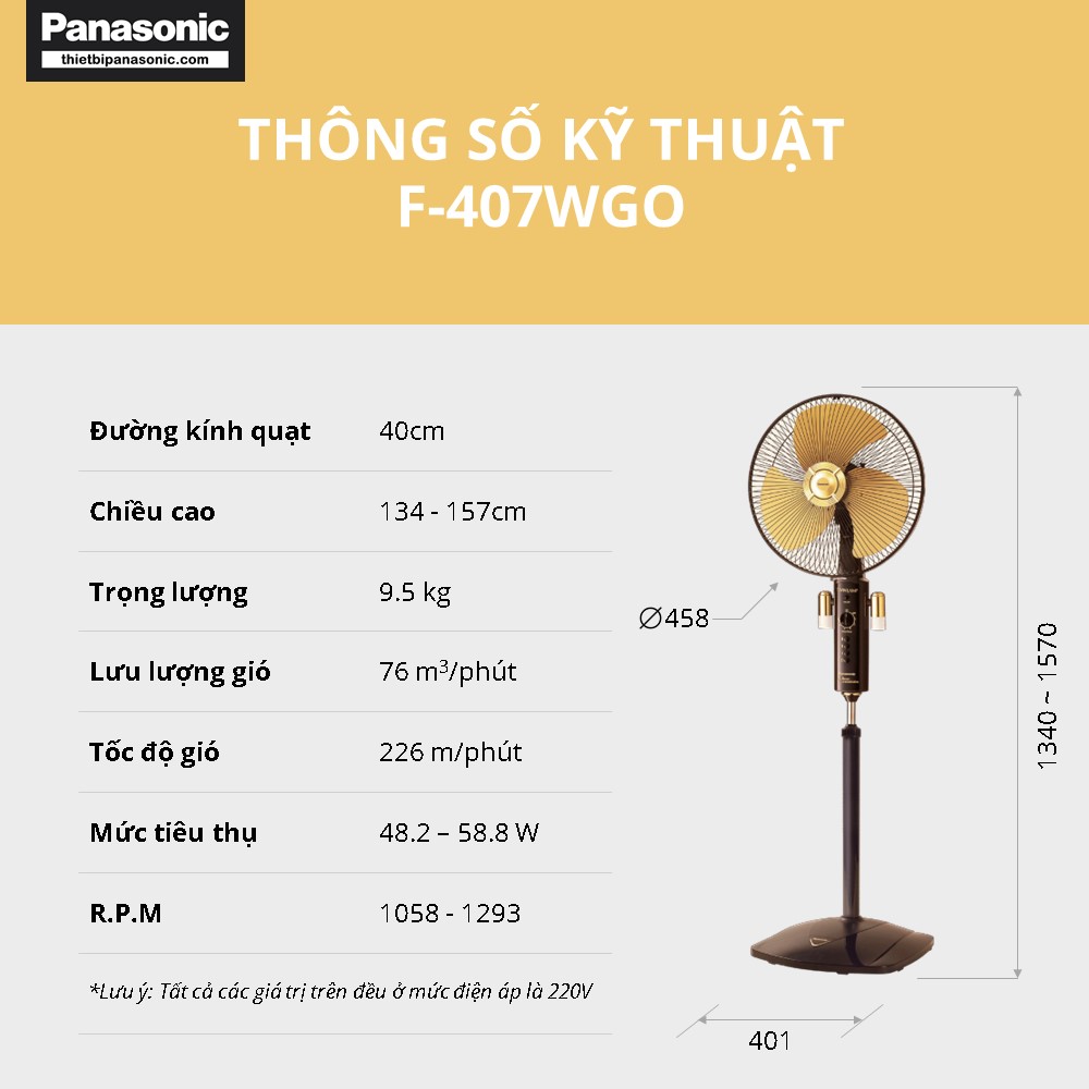 Quat Dung Panasonic F407wgo Kem Den Ngu