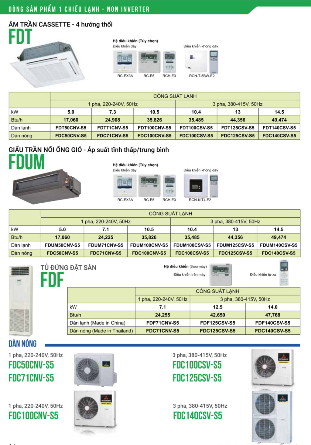 Catalogue máy lạnh thương mại Mitsubishi Heavy - FD Series - 2 Catalogue máy lạnh thương mại Mitsubishi Heavy - FD Series